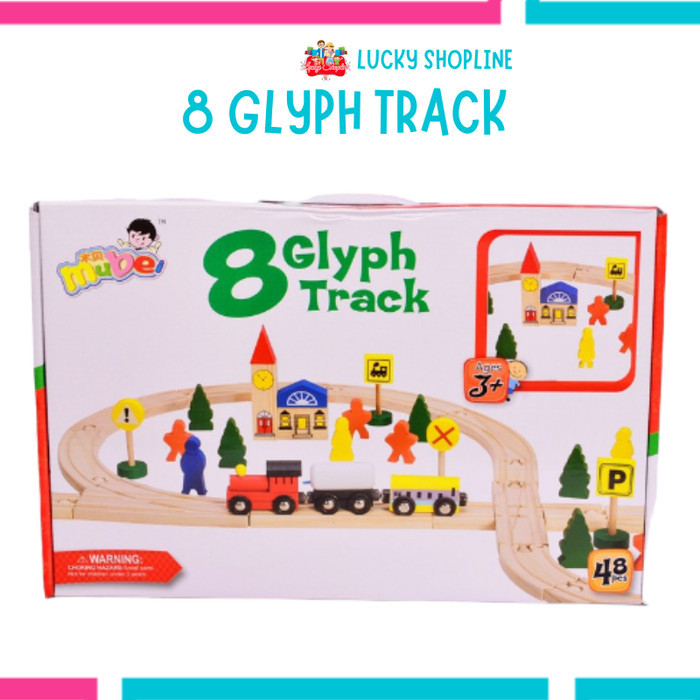 Jual 8 GLYPH OVERPASS RAIL KERETA API TRACK RAILING MAGNET WOODEN TRAIN ...