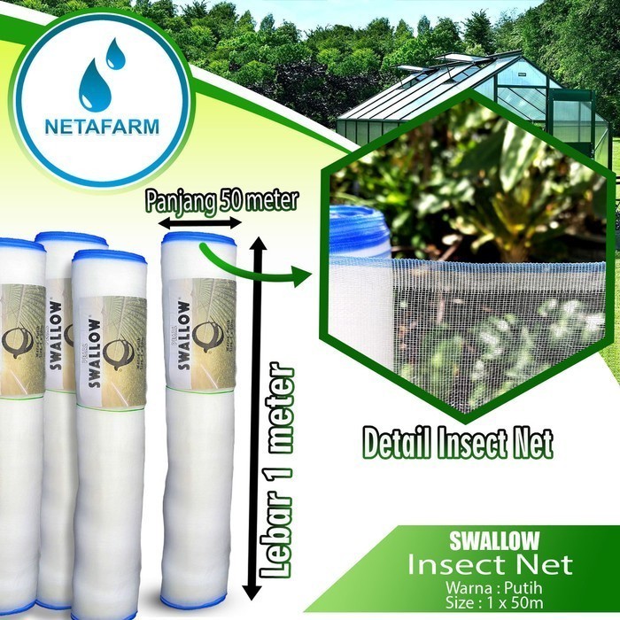 Jual Insect Net Putih Kasa nyamuk Jaring Anti Serangga Swallow - per ...