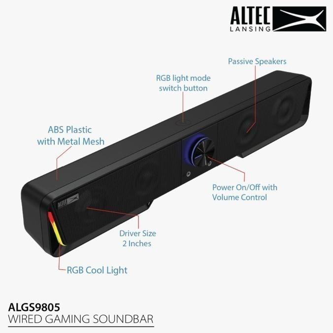 Jual SPEAKER ALTEC LANSING USB ALGS9805 SOUNDBAR (BISA KOMPUTER HP ...