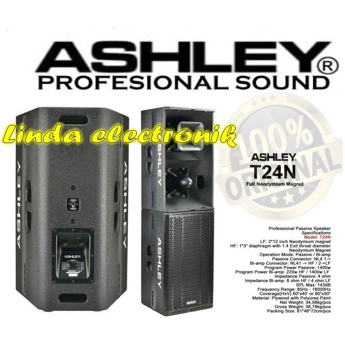 Jual Speaker Pasif Ashley T24N 12'' 1Bh Ashley T24N Original | Shopee ...