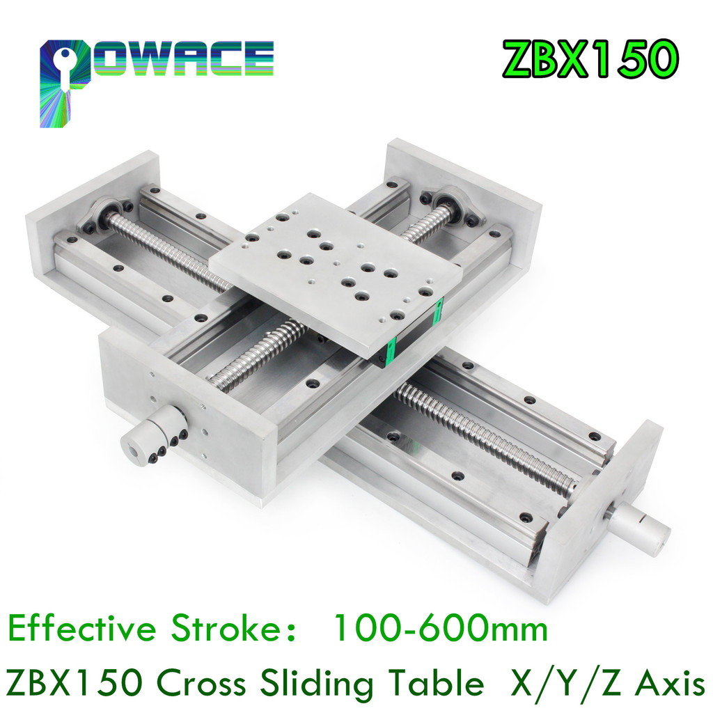 CNC Heavy Load Linear Rail Sliding Module 100~1000mm Ballscrew Milling Table