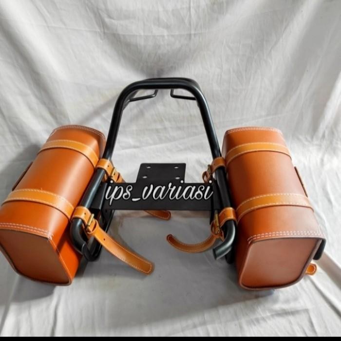 Jual back rack yamaha Xsr 155 plus tas / side bag terbaru Original ...