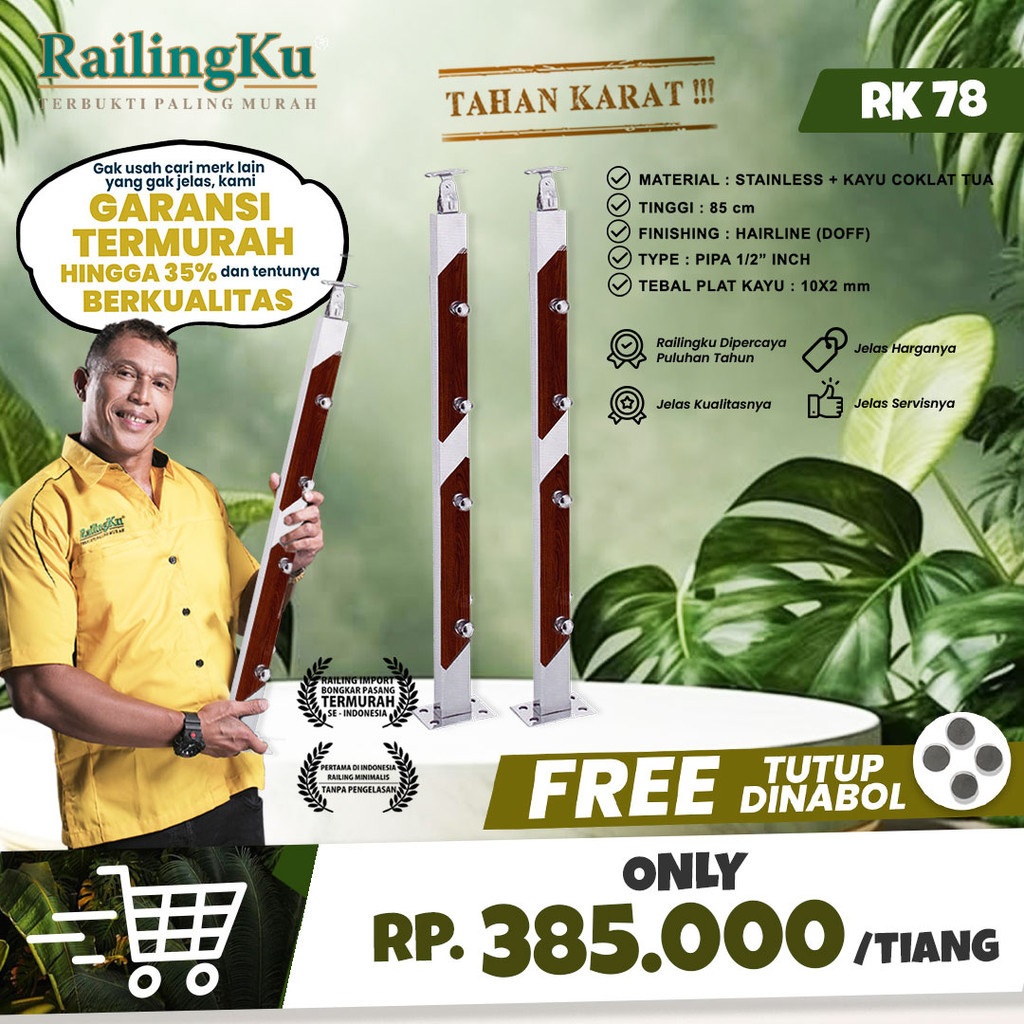Jual NEW RAILING : Railing Tangga Stainless Nature Desain Railingku RK ...