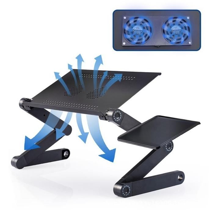 Jual Stand laptop Riser With Cooling Fan Bearing Alas Mouse Pad Tatakan ...