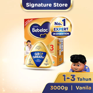 Bebelac 3 / Bebelac 1+ Vanila Susu Pertumbuhan Bubuk 3000 GR