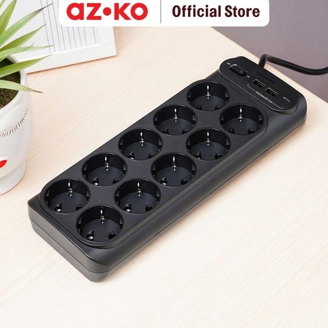 Jual Murah AZKO Krisbow Stop Kontak 10 Soket Usb A & Type C Electric ...