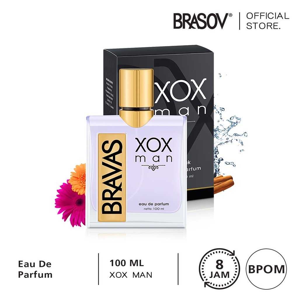 Jual BRAVAS Parfum Pria 100 ML XOX Man Eau De Parfum HALAL Perfume