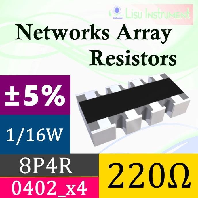 Jual Update (50) 220R 8P4R 0402_x4 5% Network Array Resistor Marking ...