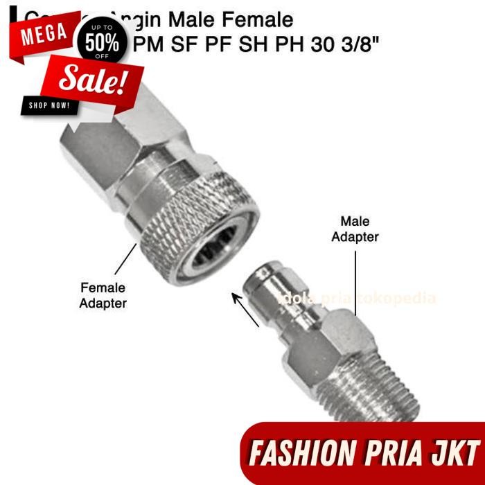 Jual KOPLER ANGIN COUPLER MALE FEMALE SP PP SM PM SF PF SH PH 30 3/8 ...