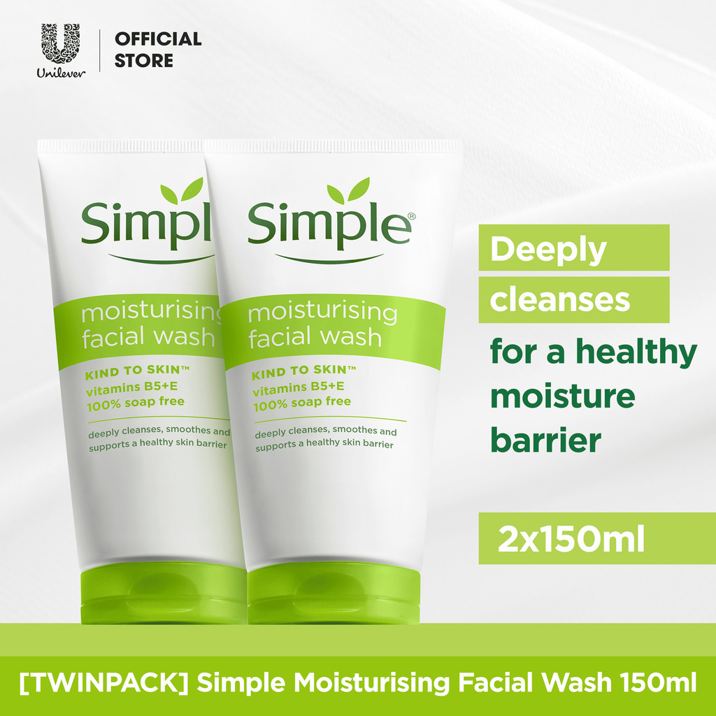 Jual Simple Facial Wash Moisturising 150ml - Twinpack (2 x 150ml ...
