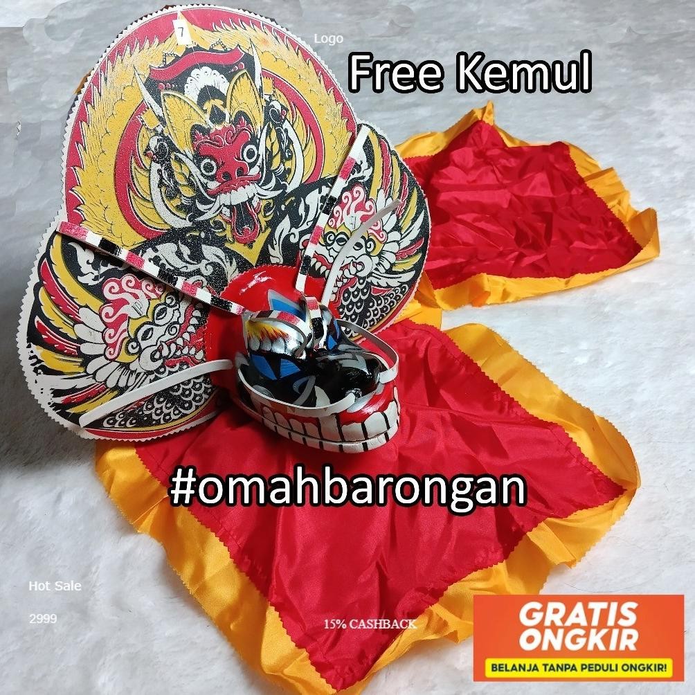 Jual Barongan Anak Kecil Spons Ukuran Tanggung Motif Bali Warna Merah ...
