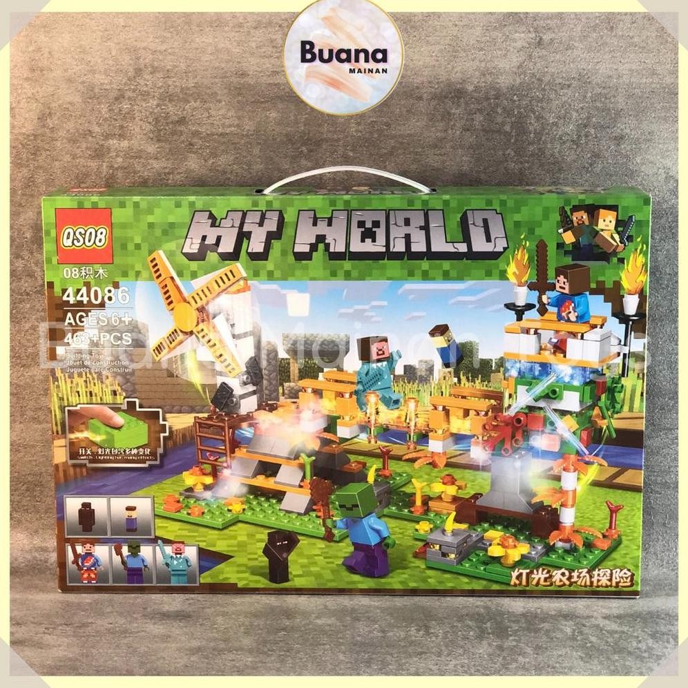 Jual BRICKS QS MINECRAFT FARM HOUSE ADVANTURE MAINAN ANAK COWO CEWE ...