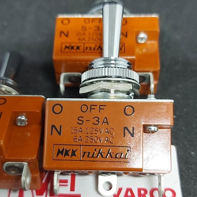 Jual Toggle Togle Switch S3A On Off On 3 Pin Nikkai / Nkk Japan - Asli ...