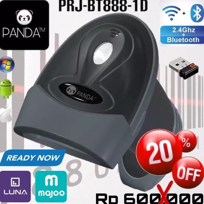 Jual PANDA PRJ-BT888-1D WIRELESS LASER BARCODE SCANNER (BLUETOOTH+2.4G ...