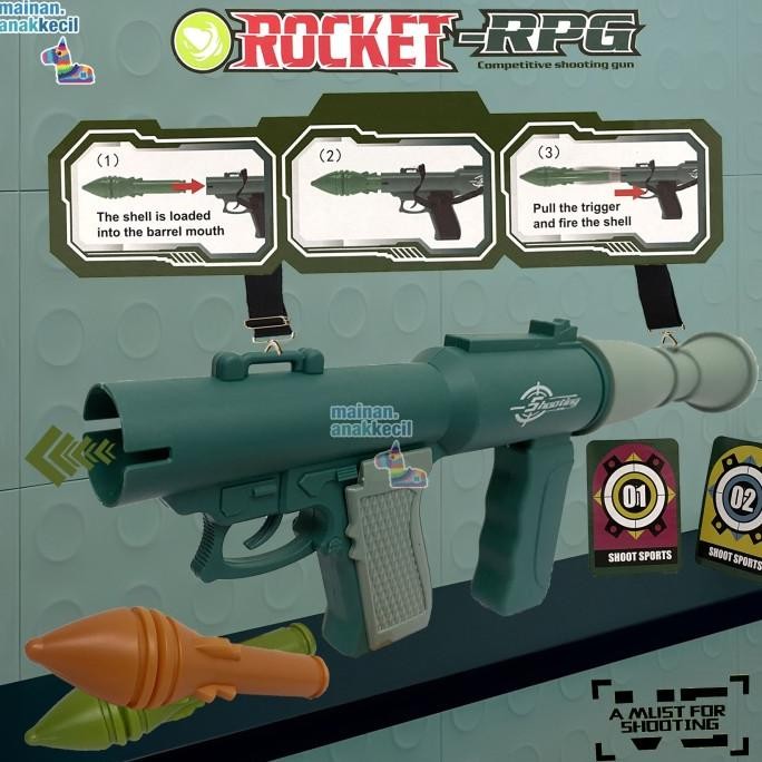 Jual baru !!! Mainan Anak Tembakan Basoka Rocket Gun Rpg Launcher ...