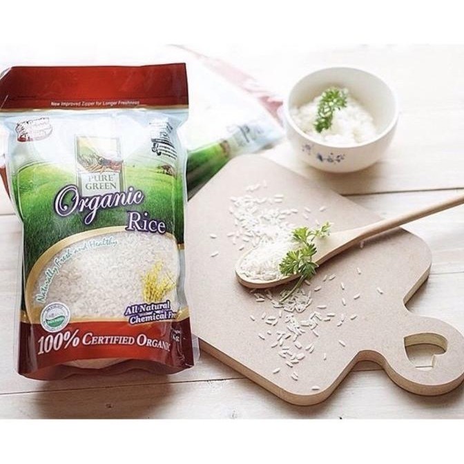 Jual Beras Organik Pure Green Organic Rice Pulen Wangi (Fragrant Rice ...