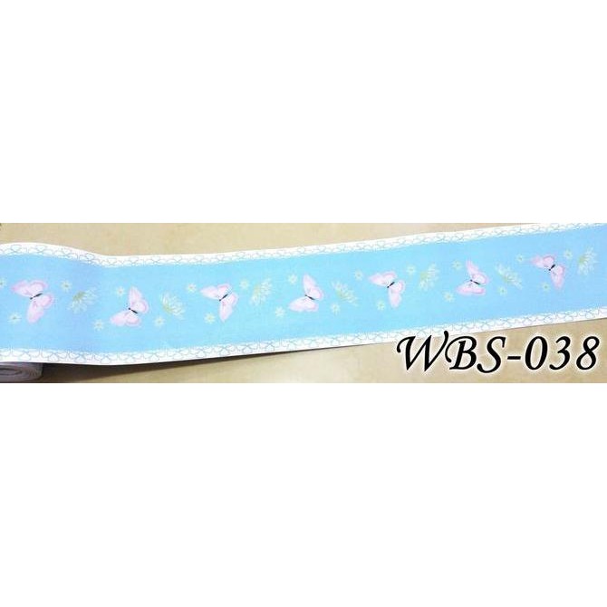 Jual SALE! WBS038 CUTE SOFT BLUE WALL BORDER STICKER KACA DAN DINDING ...
