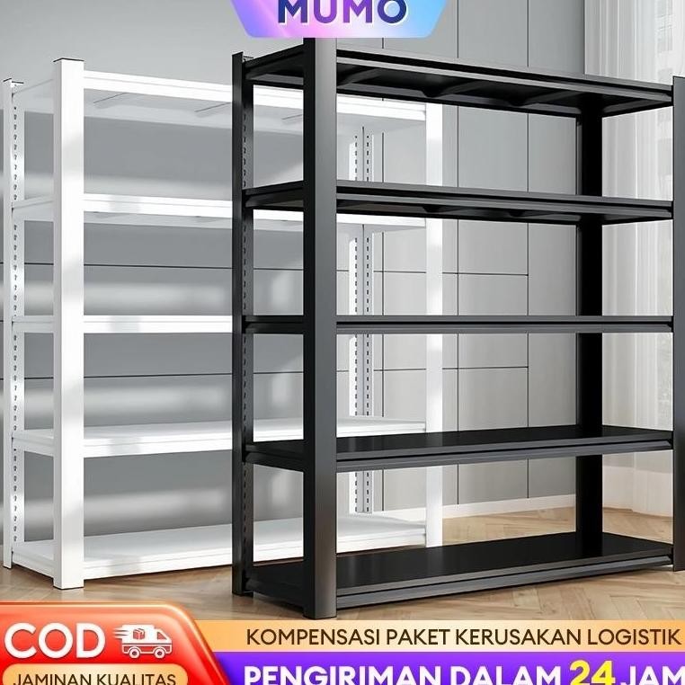 Jual Rak Besi Siku 5 susun Rak gudang Serbaguna Rak Besi 120x40x180CM ...