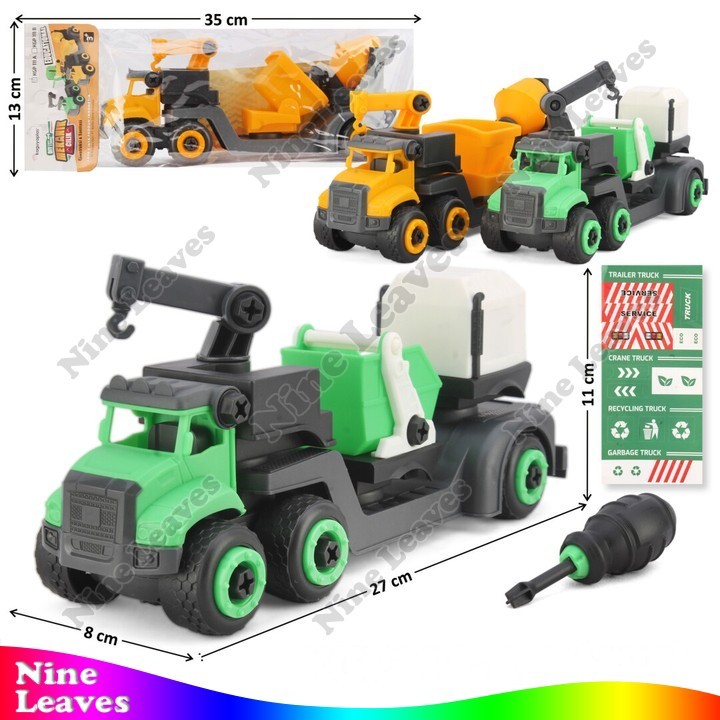Jual Mainan DIY Truk Konstruksi / Kebersihan Mekanik Cilik - KGP111 ...