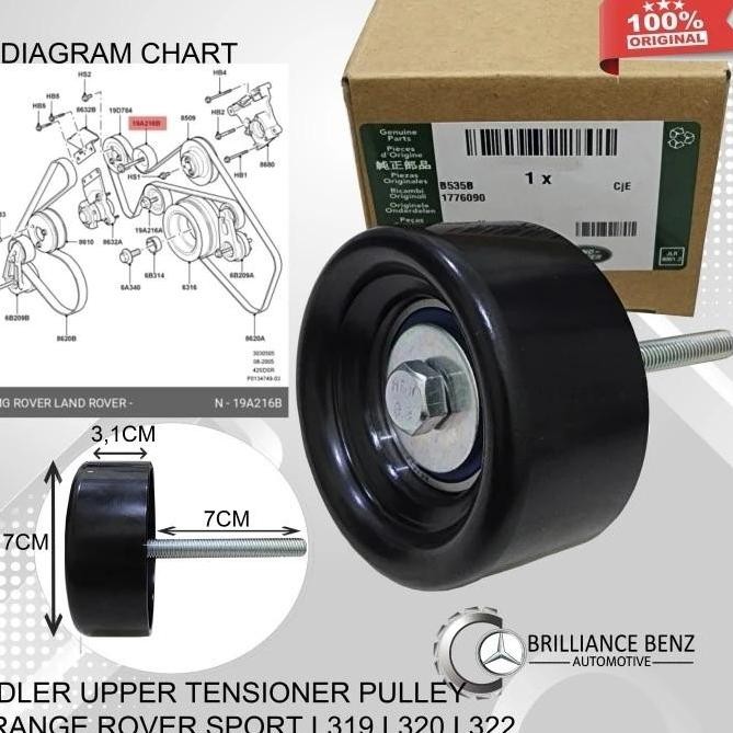 Jual Idler Pulley Tensioner Range Rover Sport L320 L322 L319 Discovery ...