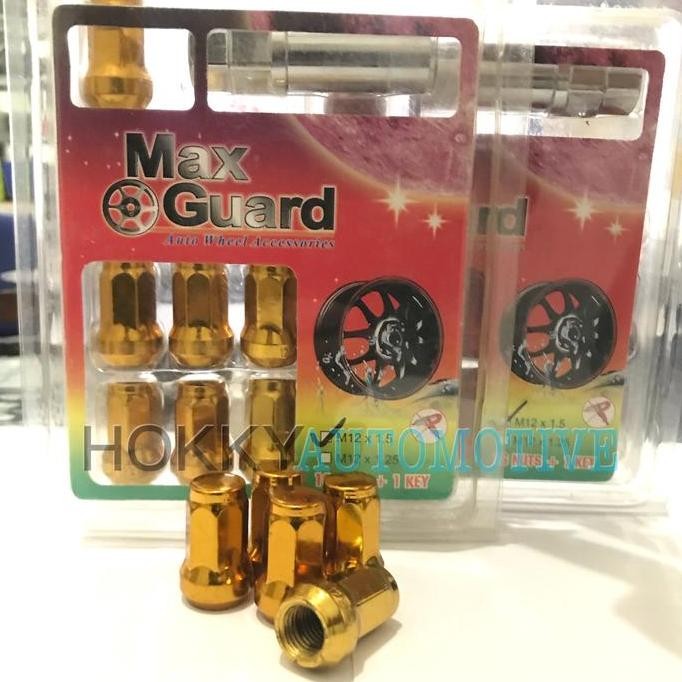Jual TERMURAH - lug nut maxguard 1.5 mm gold / mur warna baut roda ...