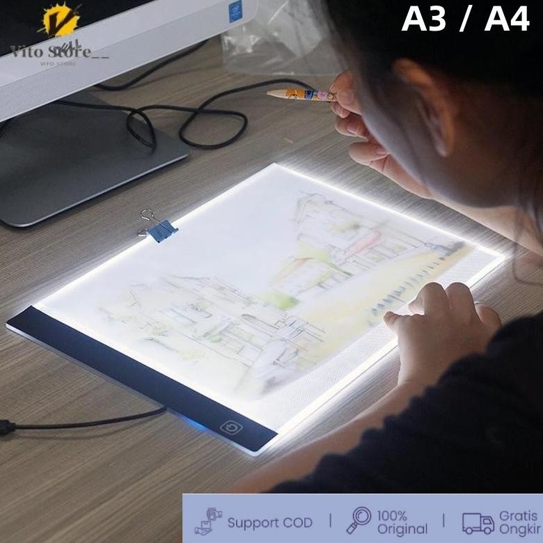 Jual CODA3/A4/A5 LED Drawing Tracing Board Stensil Board Papan Jiplak ...