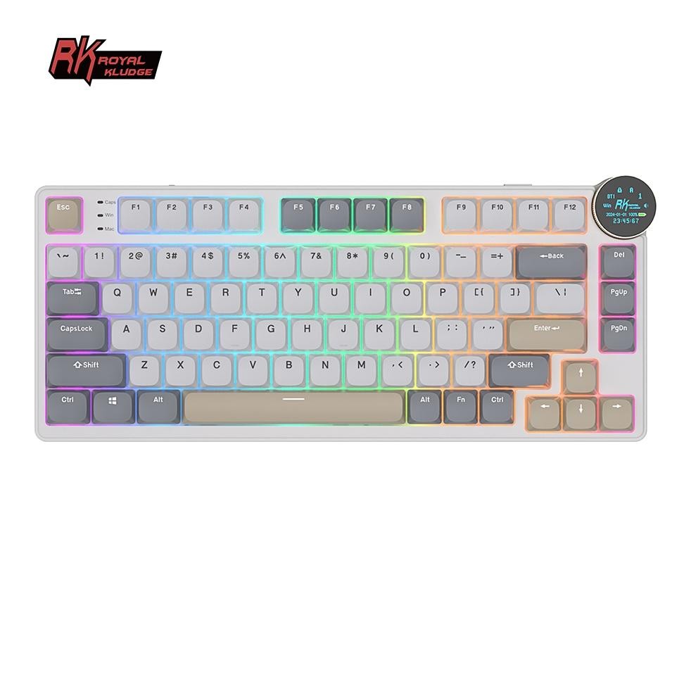 Jual RUMPIN Royal Kludge RK N80 Pearly Dawn 80 Key Wireless Gaming ...