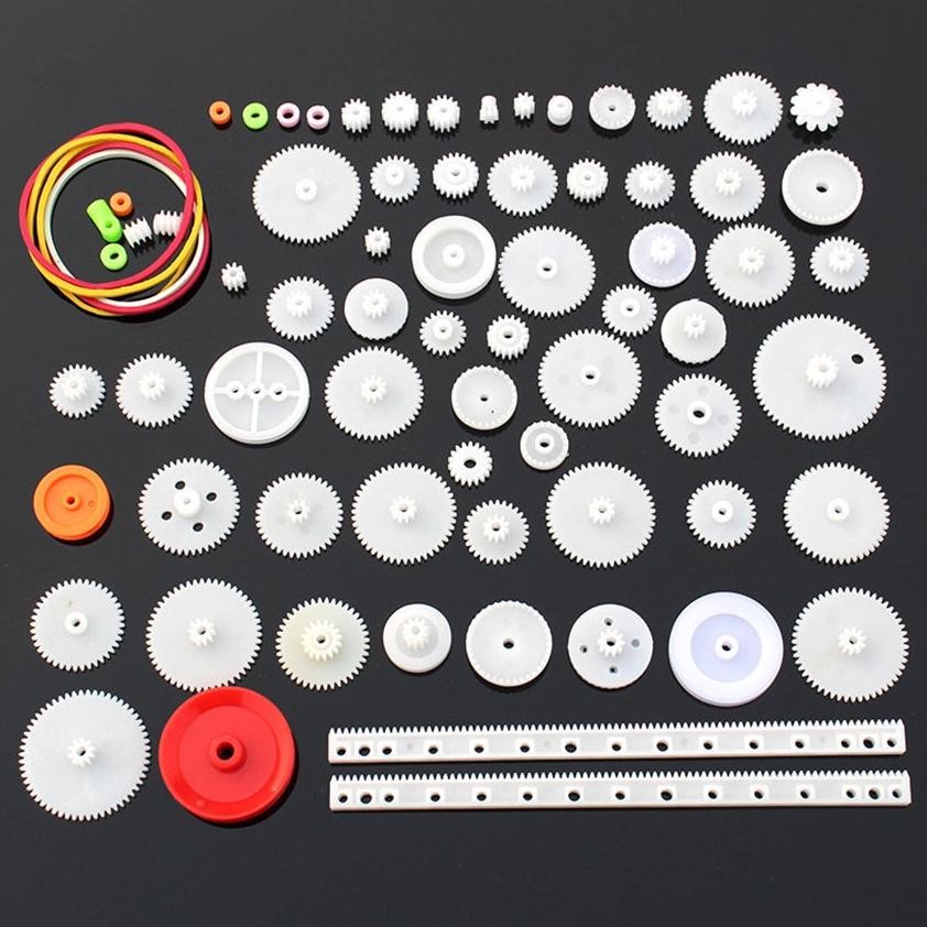 Jual Premium 75Pcs/Set Roda Gigi Plastik DIY Robot Arduino - Gear ...