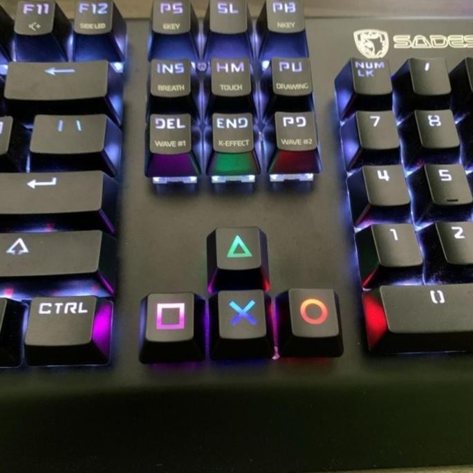 Jual Keycap Keycaps Backlit PlayStation PBT Profile OEM Dye Sublimation ...