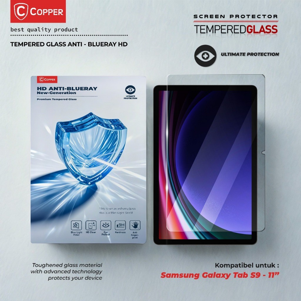 Jual COPPER New Generation Tempered Glass Anti Blueray – HD Clear ...