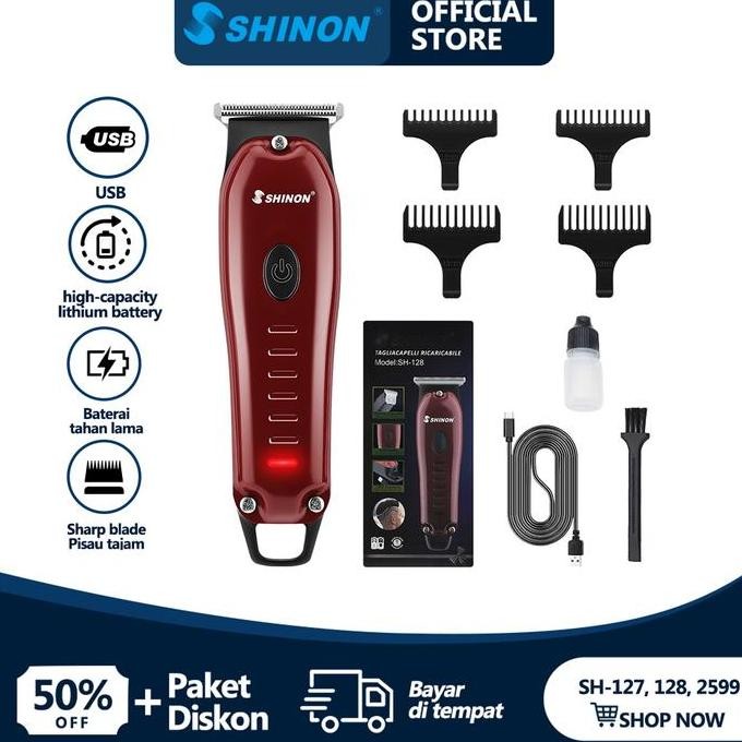 Jual SHINON Trimmer Mesin Cukur Elektrik Cordless Portable Pria Alat ...