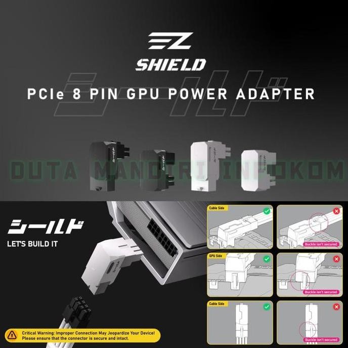 Jual Berkualitas EZDIY-FAB SHIELD Series 8 Pin PCIe GPU Power Adapter ...