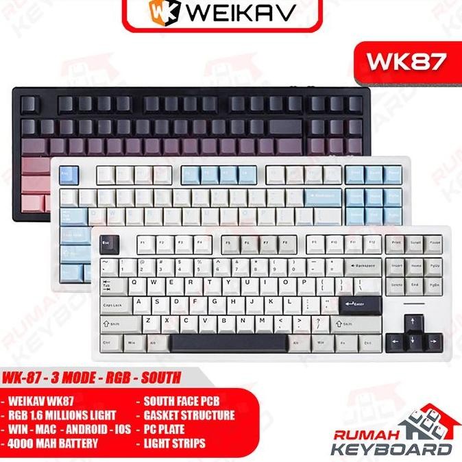 Jual WEIKAV WK87 - TKL - 80% - 3 MODE - VIA - Gasket - South Face RGB ...