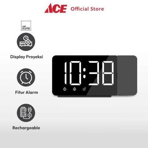 Jual Ace Arthome Jam Meja Led Proyeksi Em3211 Desk Clock Jam Digital ...