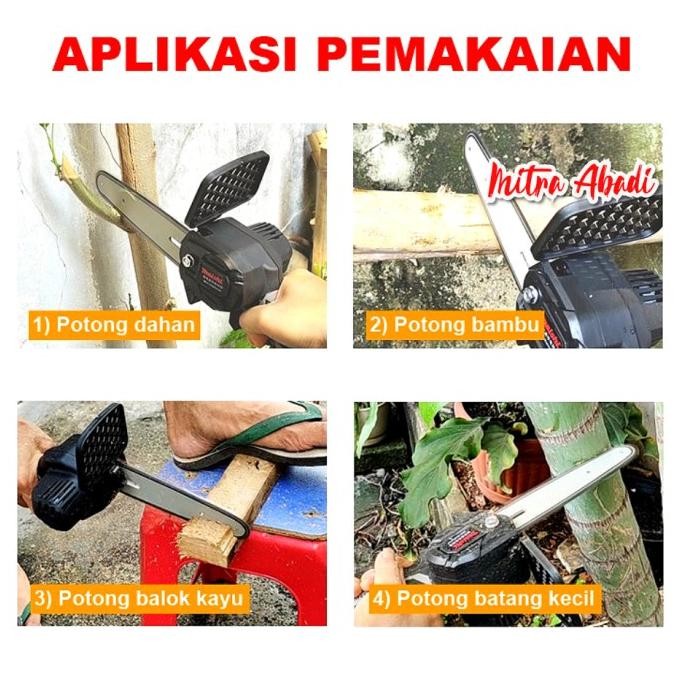 Jual Mesin Gergaji Rantai - Chain Saw / Chainsaw Cordless Portable ...