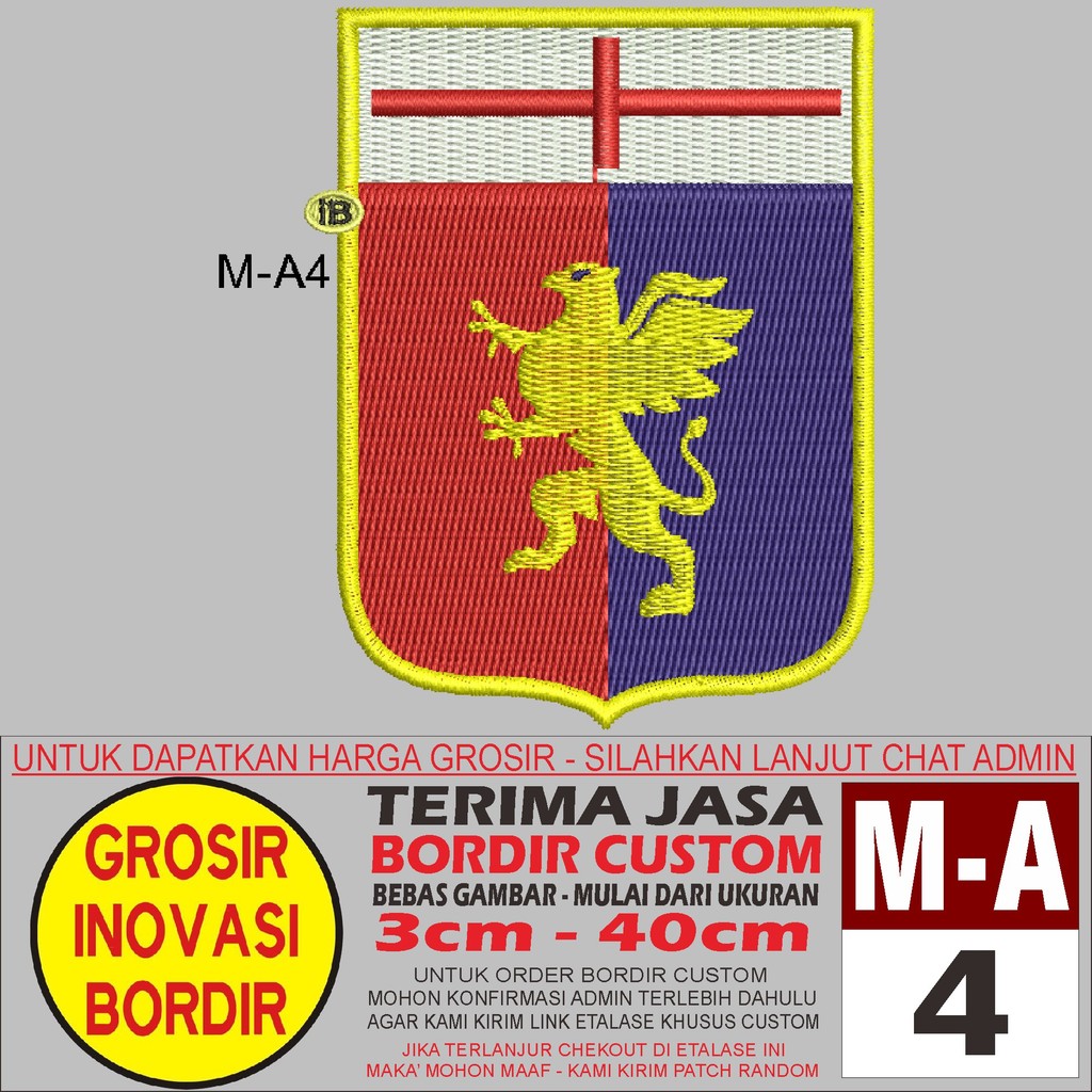 Jual PATCH BORDIR LOGO M-A4 CASTORE SIGNS WITH GENOA ITS FIRST KIT DEAL ...