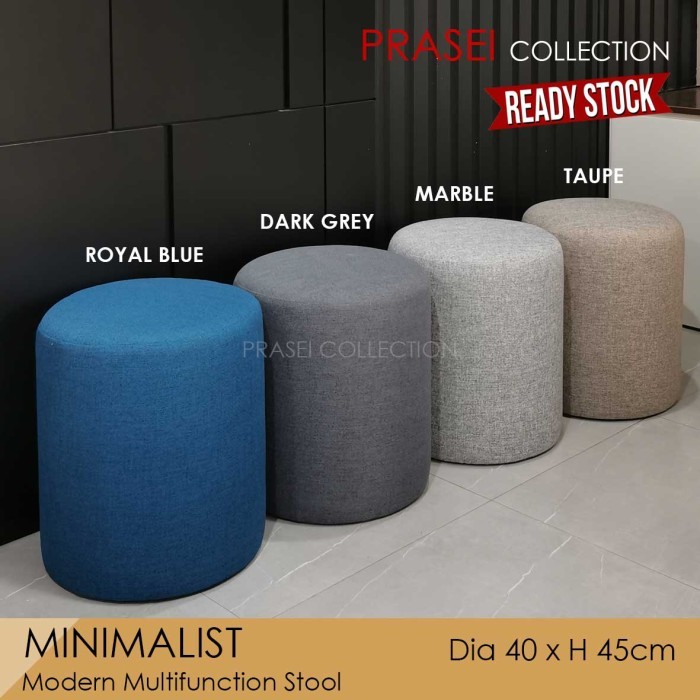 Jual Minimalist - Multifunction Stool Pouf Bench Puff Kursi Bulat Kain ...