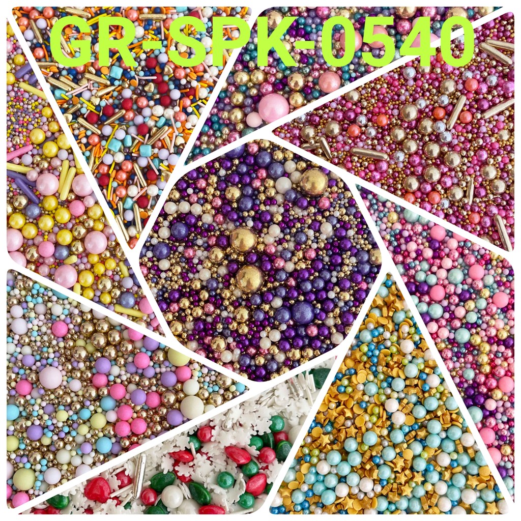 Jual GR-SPK-0540 Sprinkles sprinkle springkel 1kg mutiara stick rainbow ...