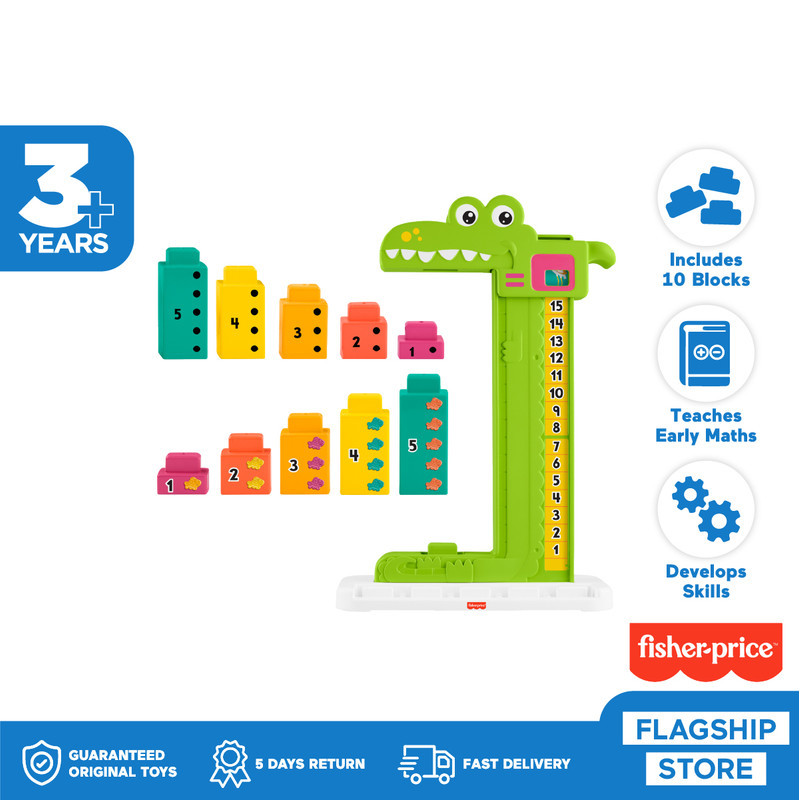 Jual Fisher-Price Adding Alligator Educational Toy With 10 Stacking ...