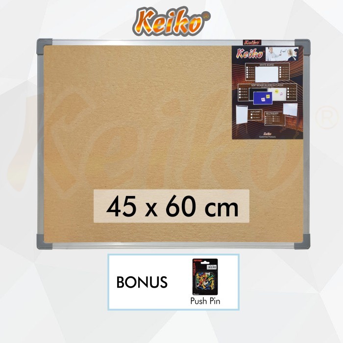 Jual SOFTBOARD CORK PIN BOARD / PAPAN MADING GANTUNG KEIKO 45 X 60 CM ...