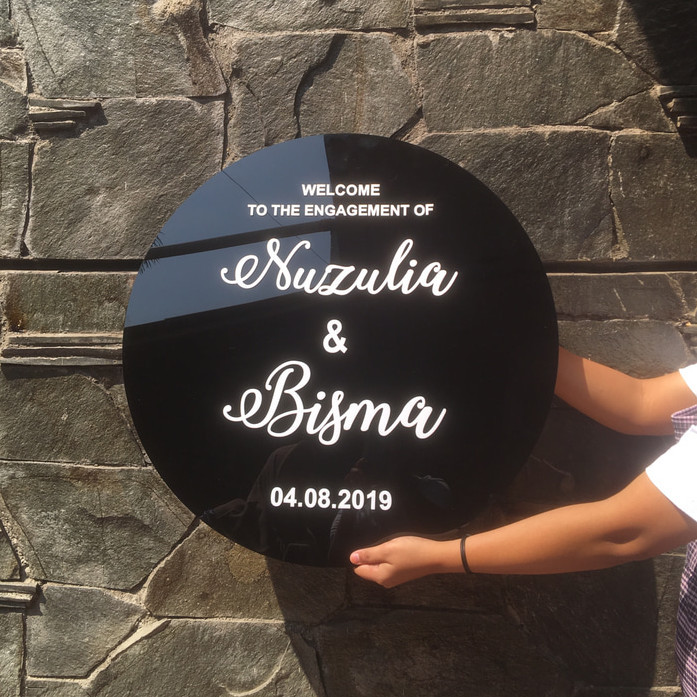Jual Welcome Sign Akrilik | Round | 60 cm | Shopee Indonesia
