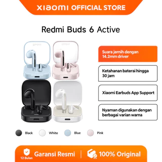 Xiaomi Redmi Buds 6 Active | Google Fast Pair | Baterai Hingga 30 Jam | Audio Spasial | IPX 4 [Official Store]