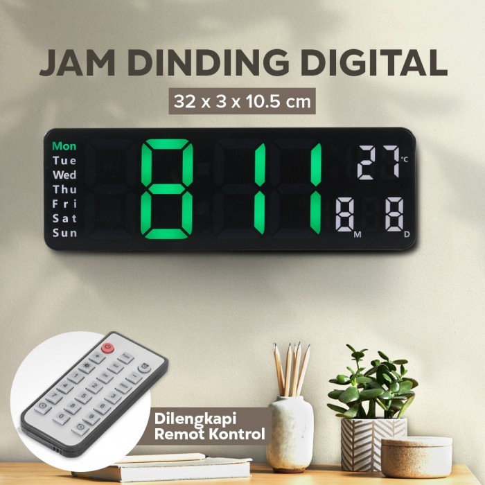 Jual Jam Digital Dinding Smart Multifungsi With Remote Control | Shopee ...