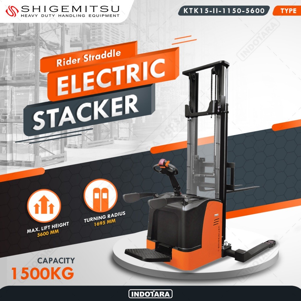 Jual Electric Straddle Stacker KTK15-II-1150-5600 - Shigemitsu | Shopee ...