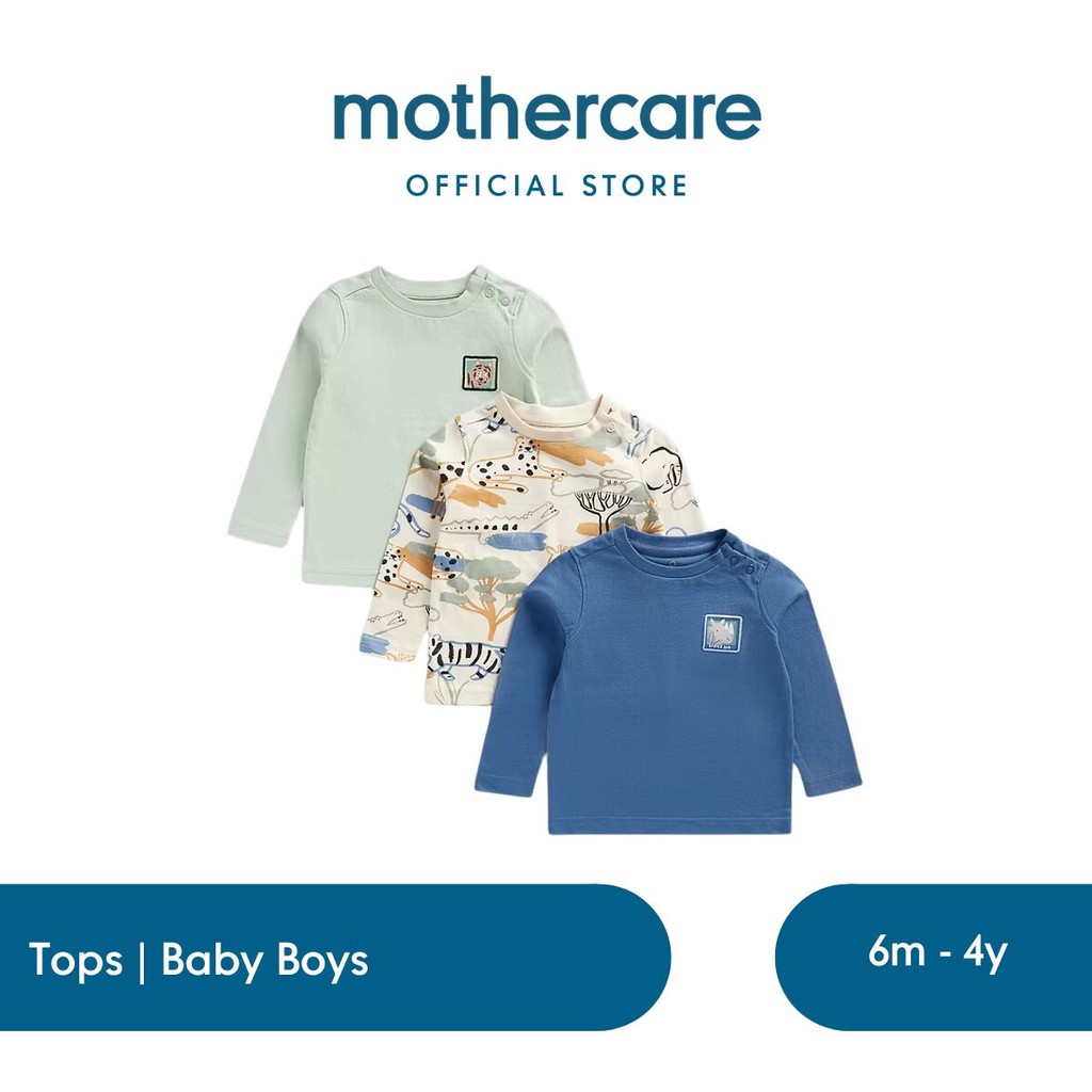 Mothercare 3 Pack Long-Sleeved T-Shirt