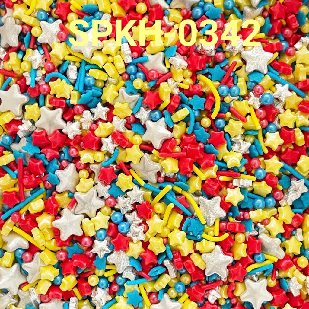 Jual SPKH-0342 Sprinkles sprinkle springkel 500gr bintang merah biru ...