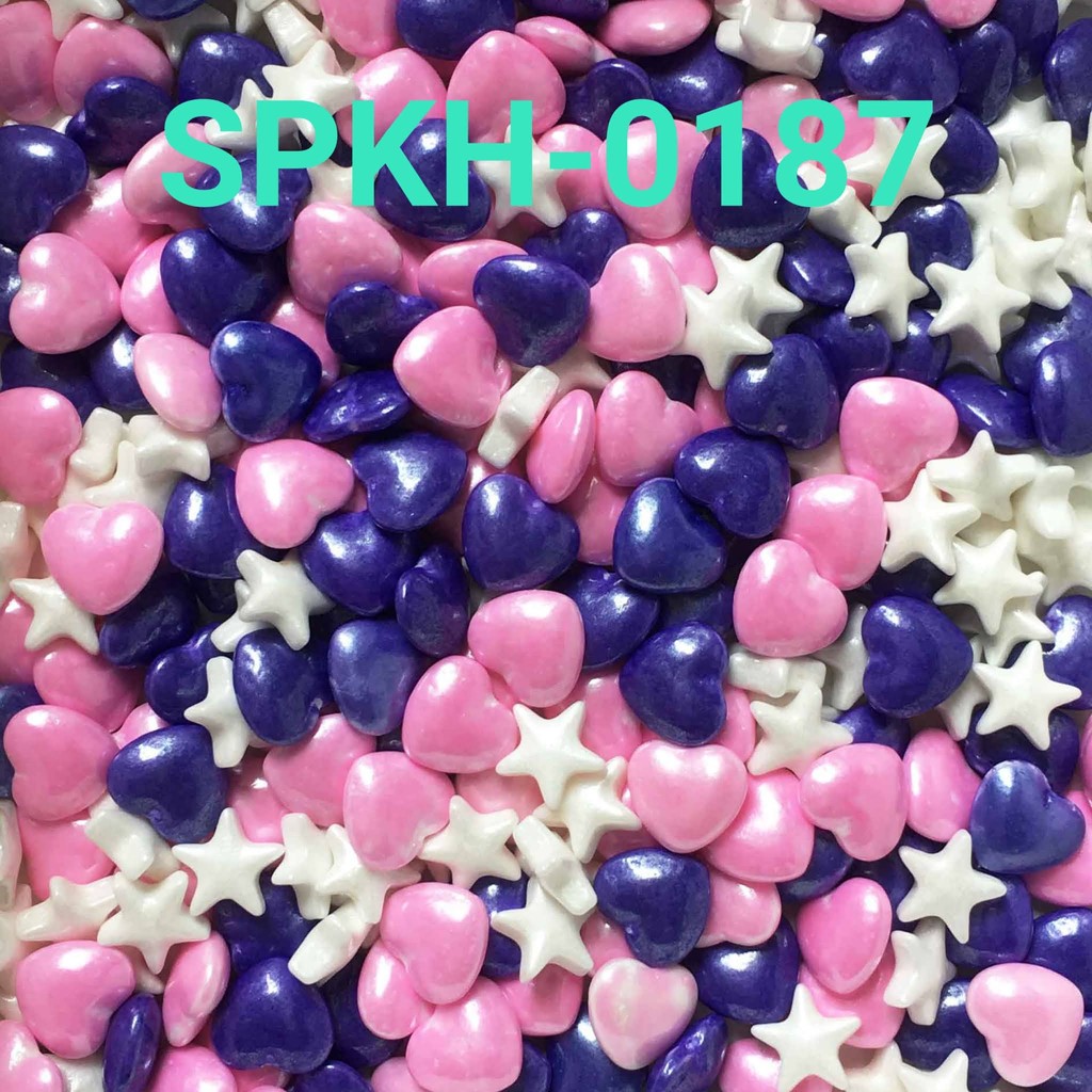 Jual SPKH-0187 Sprinkles sprinkle springkel 500gr 1hati bintang ungu ...