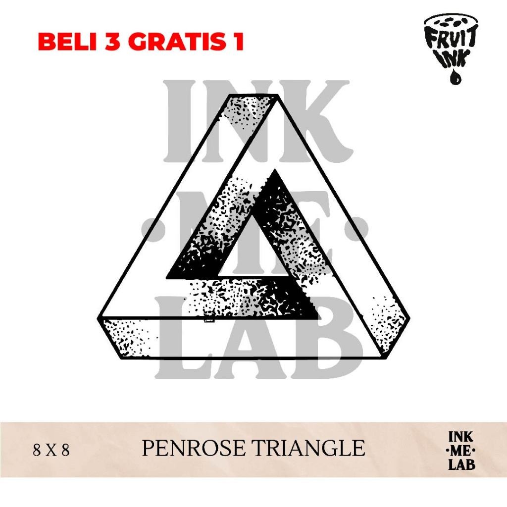 Jual INKMELAB - Penrose Triangle Fruit Ink Temporary Tattoo 8X8CM ...