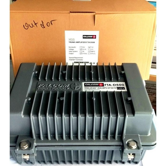Jual CATV Amplifier / Booster Amplifier D500 Outdoor Rf Falcom ( 60 Vac ...