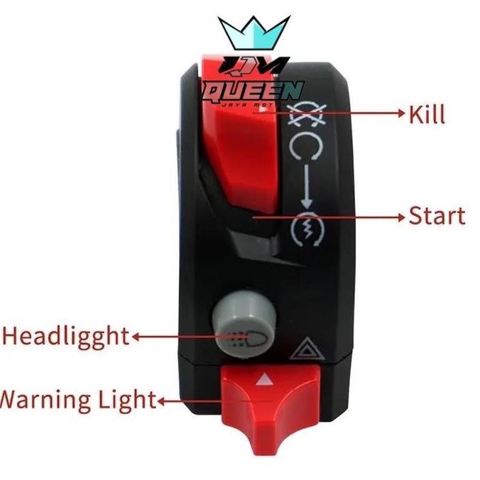 Jual Saklar Kanan Model Xabre Stater On Off Engine Stop | Saklar Holder ...